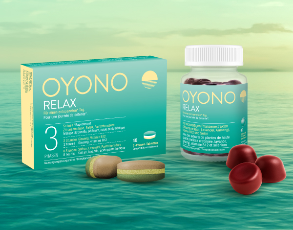 Gestaltung des Oyono Relax Kampagnen Visual durch unsere Grafik- und Webdesignagentur FDMM Corporate Design AG